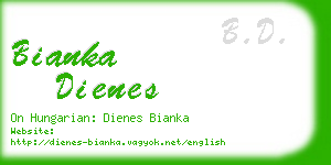 bianka dienes business card